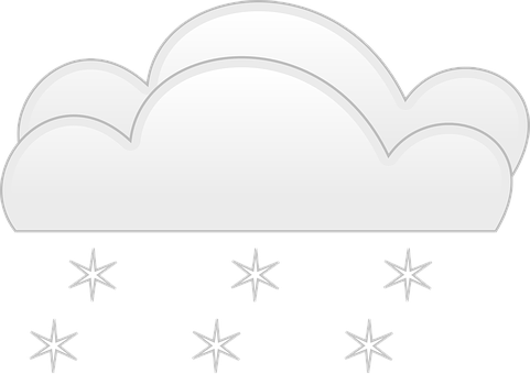 雪花從雲端飄落的剪貼圖
