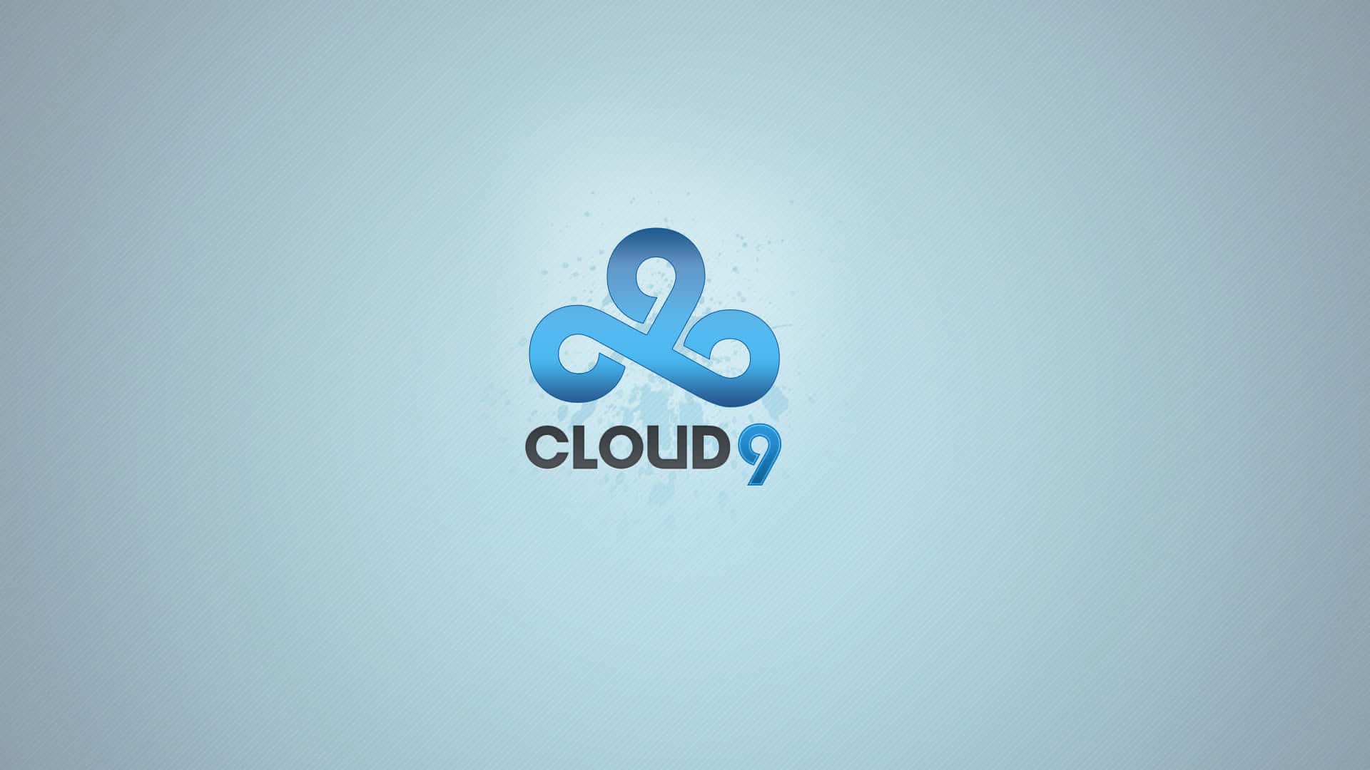 Cloud9標誌，在淺藍色漸變背景上有藍色雲朵漩渦