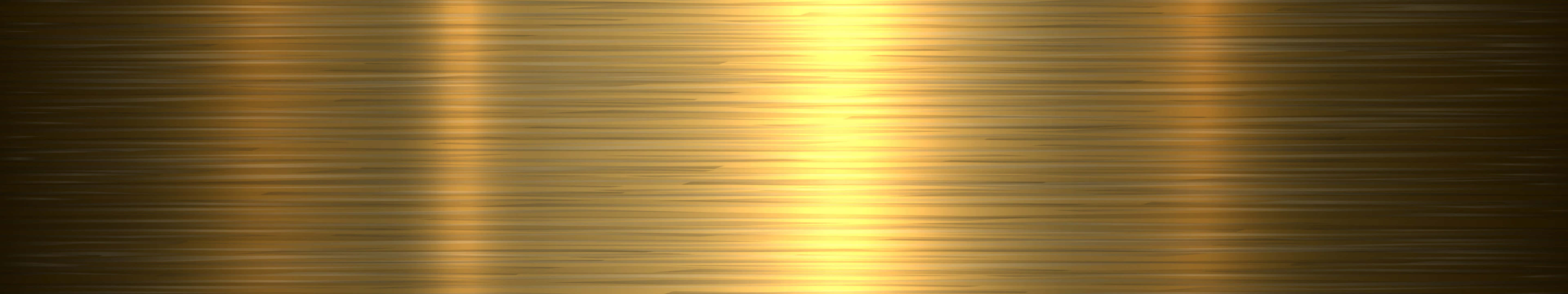 金色拉絲金屬紋理，帶有光線反射 — 5760x1080 壁紙 壁紙