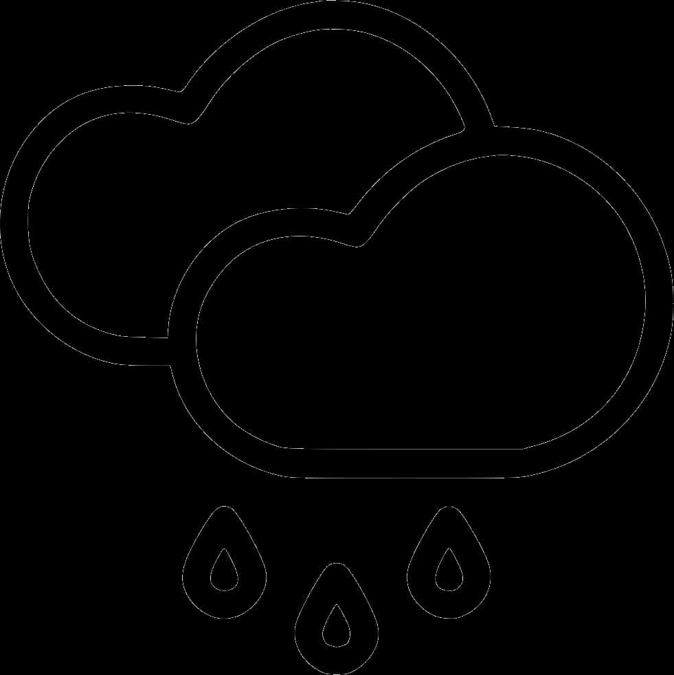 雲朵與雨滴輪廓