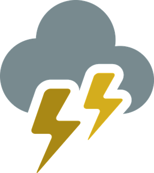雲朵閃電圖標 壁紙