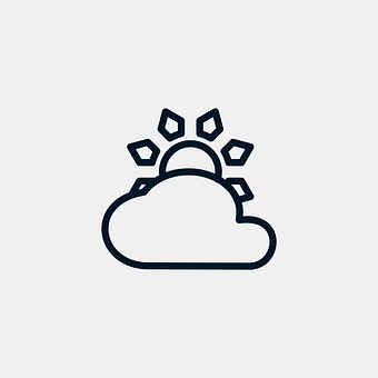 雲與太陽圖標 壁紙