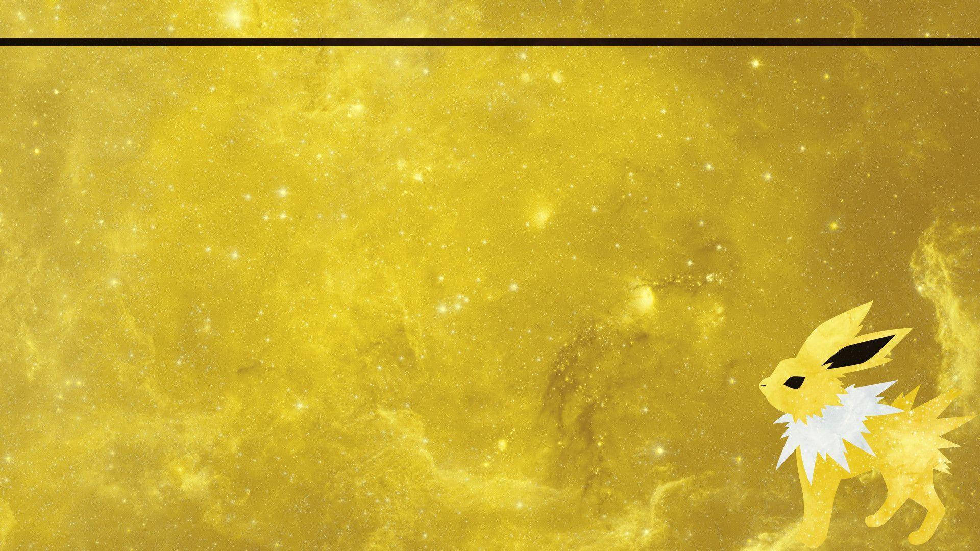 閃爍宇宙星雲中的黃色雷伊貝與星塵。