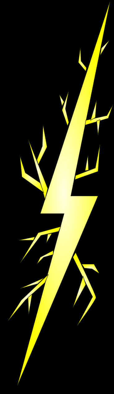 電黃色閃電圖案 壁紙