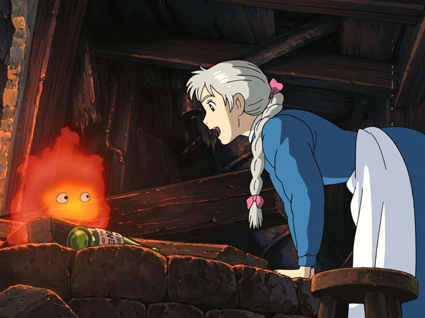 霍爾與蘇菲在《霍爾的移動城堡》中體驗魔法旅程 壁紙