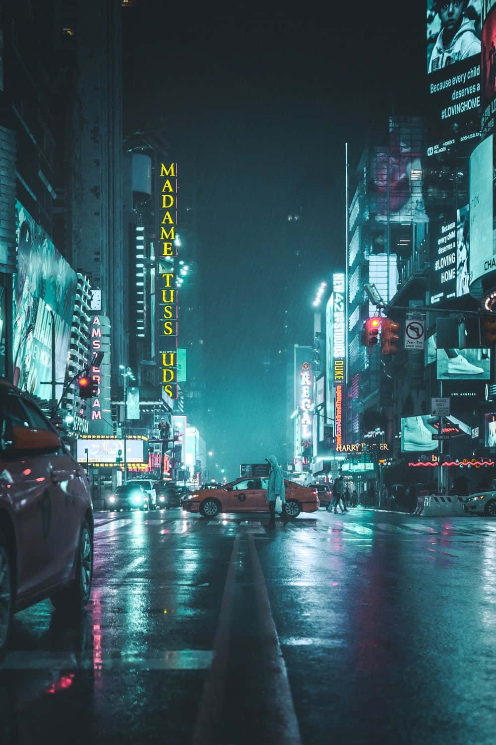 霓虹城市背景 壁紙