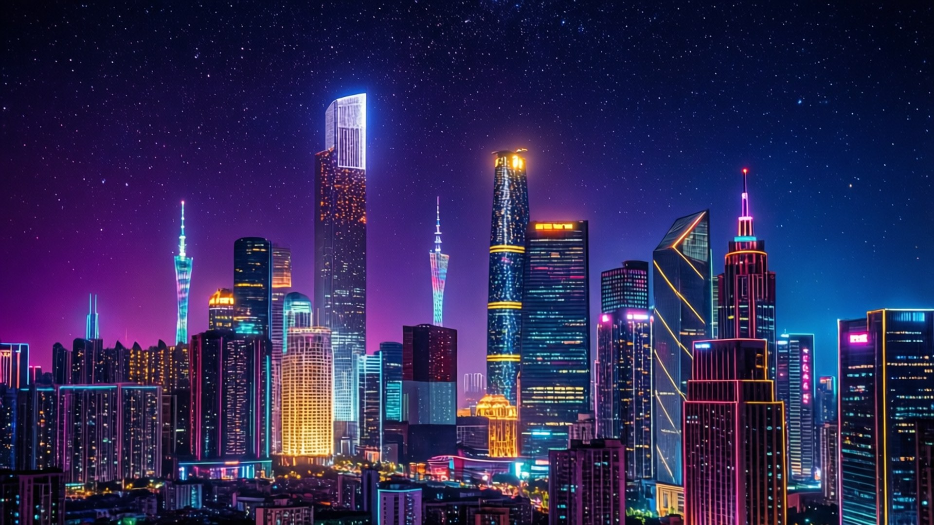 霓虹天際線 壁紙