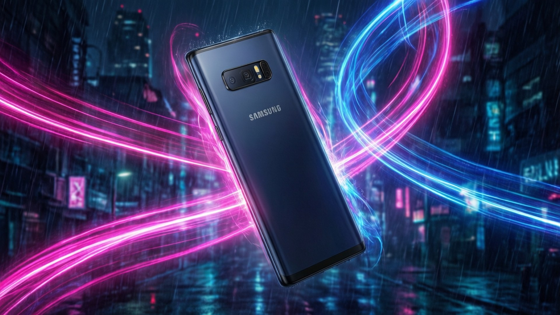 霓虹數碼龐克 Note 8 壁紙