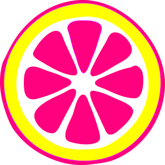 霓虹檸檬片圖案 壁紙