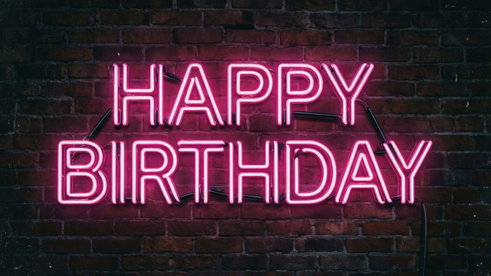霓虹燈生日招牌 壁紙