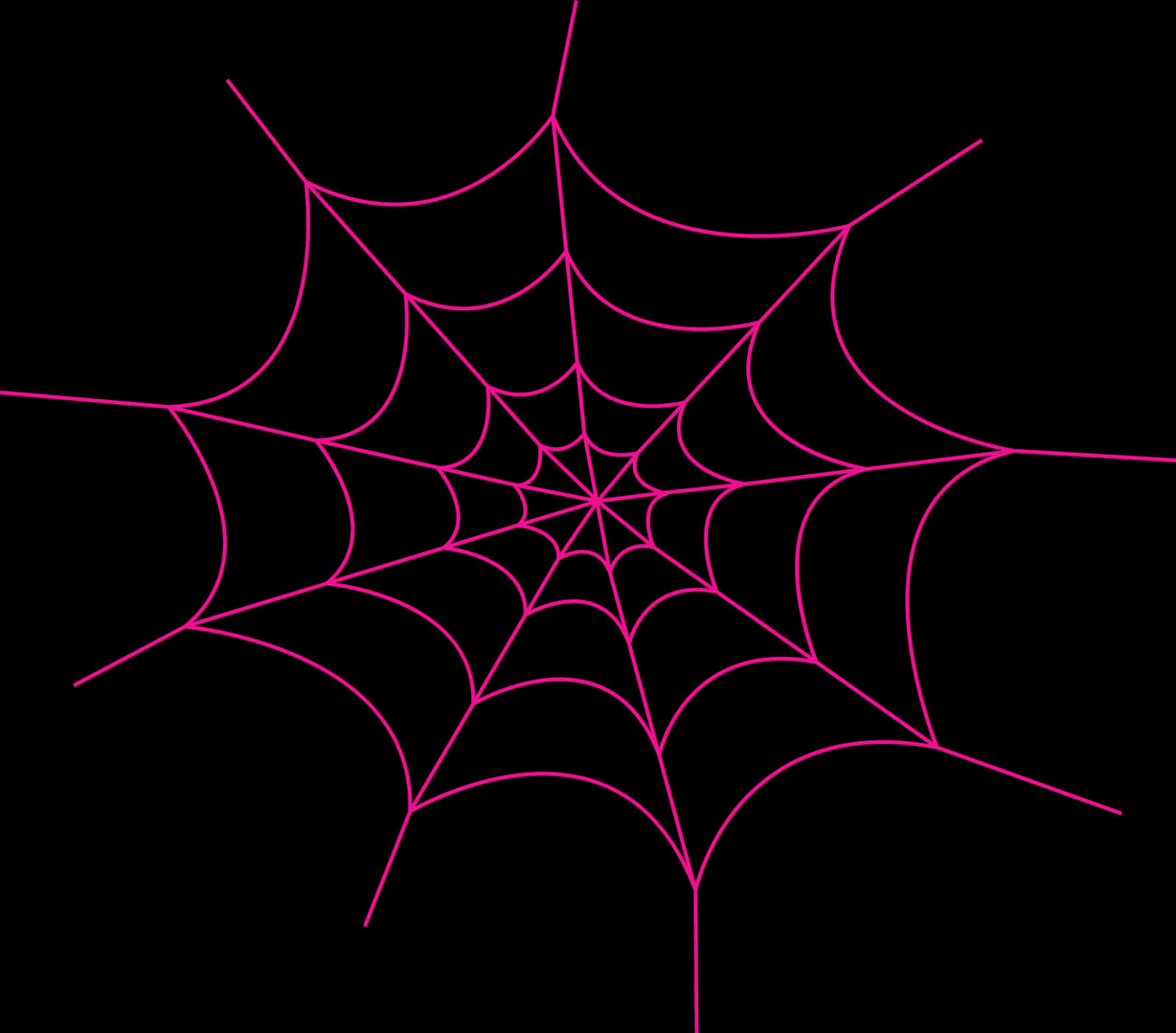 霓虹粉紅蜘蛛網黑底背景 壁紙
