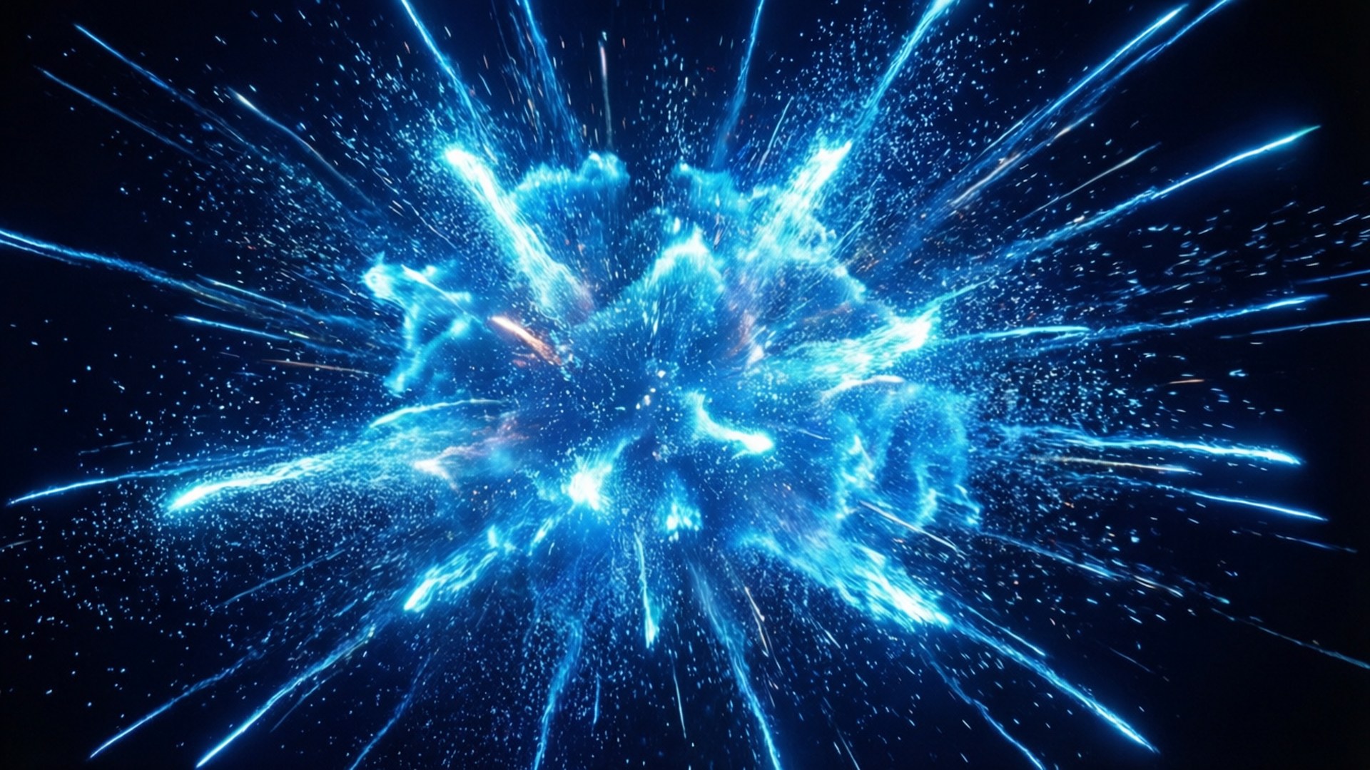 霓虹藍色爆炸 壁紙