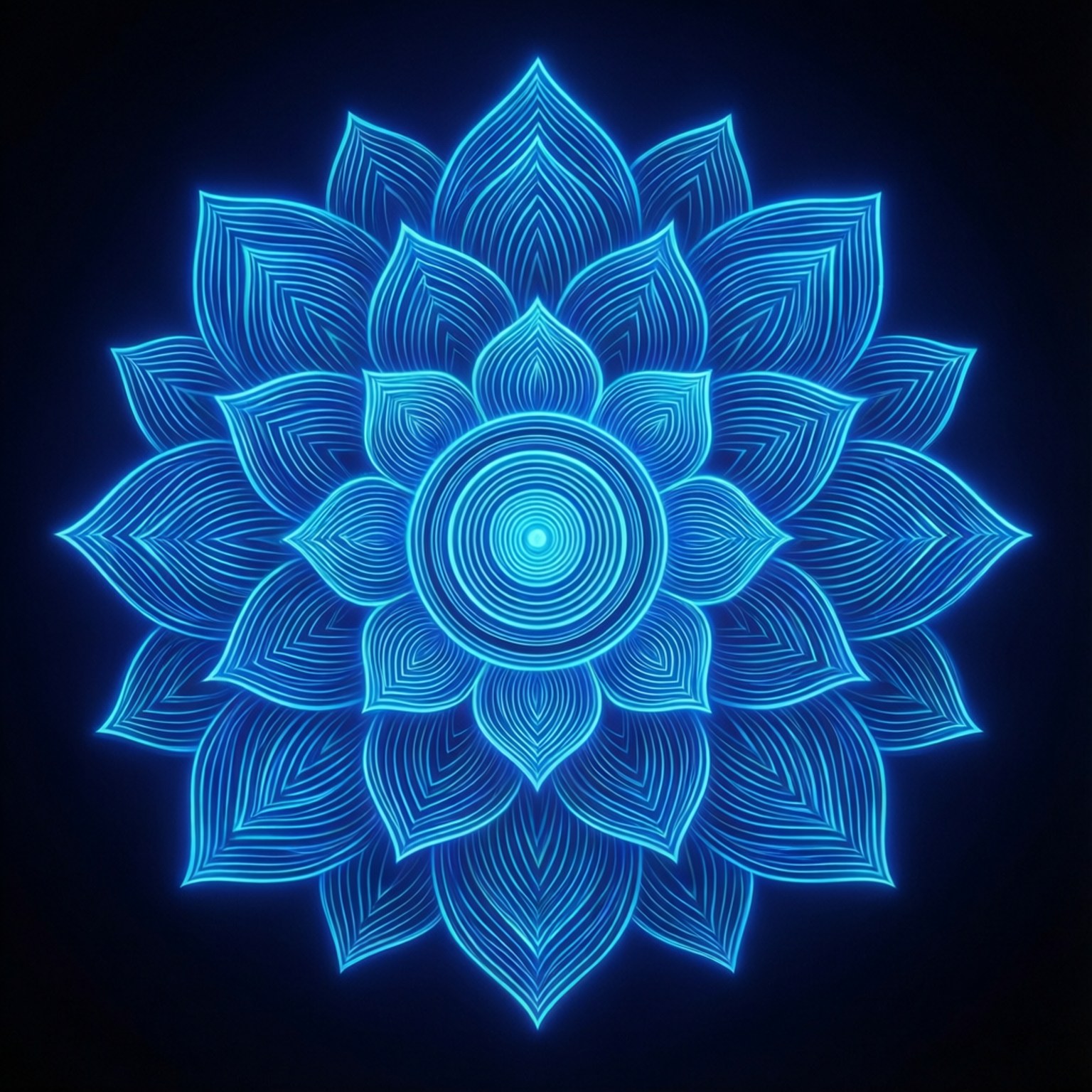 霓虹藍蓮花 壁紙