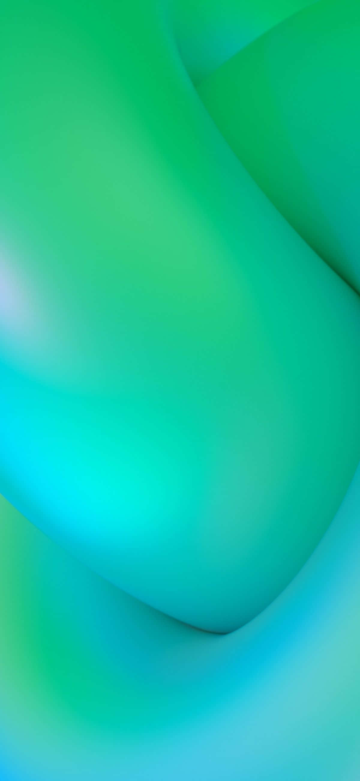 Aqua Green 桌布 壁紙 — 青綠色與青色的平滑漸變以柔和、抽象的曲線流過整個畫面。