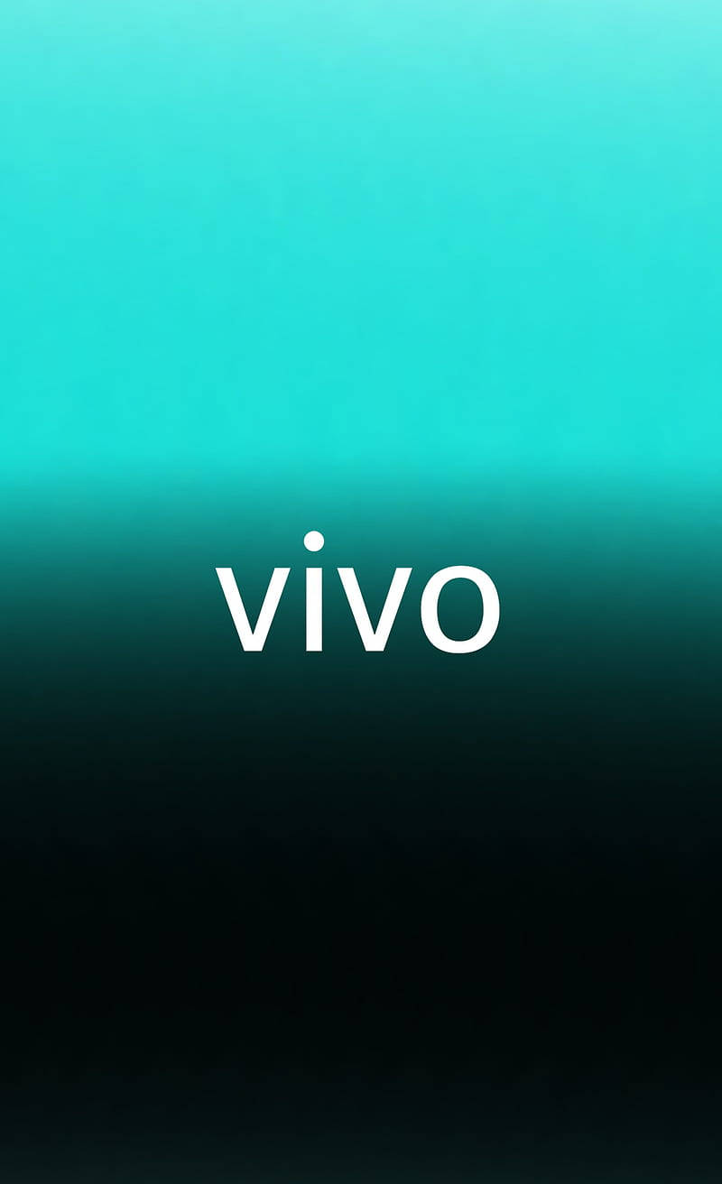 Vivo 標誌在青綠到黑色漸變背景上。