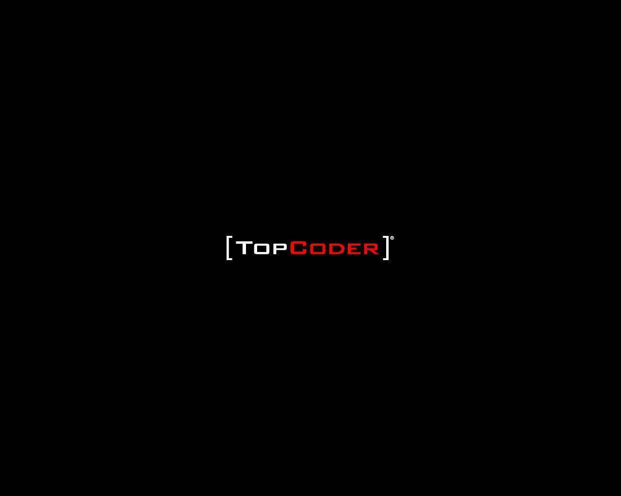 頂尖程式師 壁紙 — TopCoder 標誌以白色和紅色文字居中顯示在純黑色背景上。