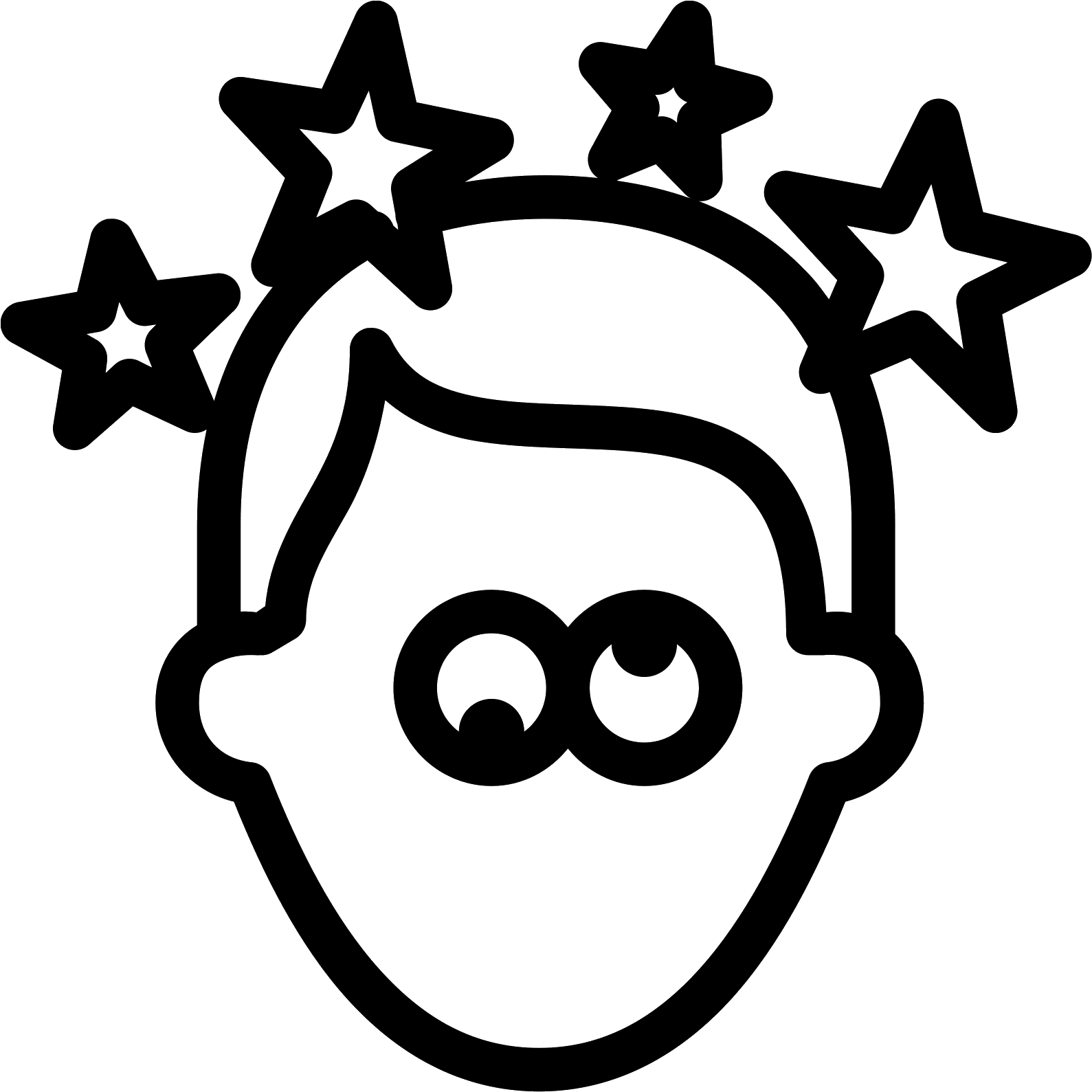 頭頂星星暈眩圖標 壁紙 — 純黑色背景，無可見元素或紋理。