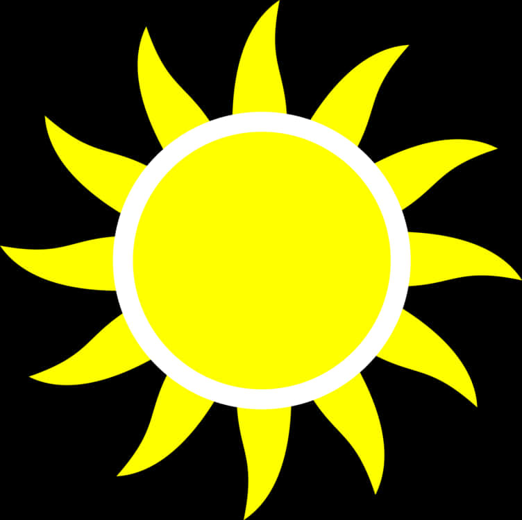 風格化卡通太陽圖形 壁紙