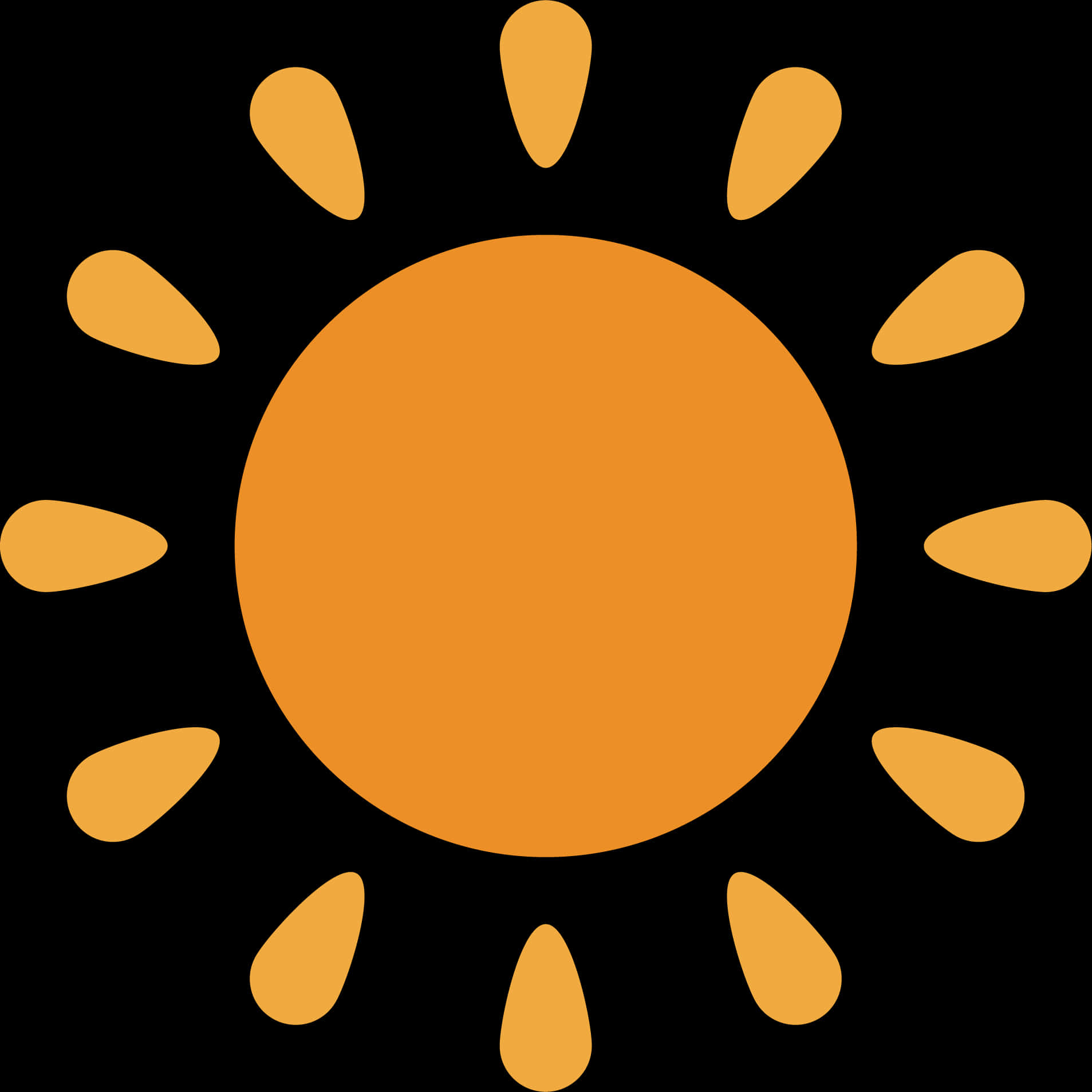 風格化太陽圖標 壁紙