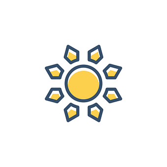 風格化太陽圖標