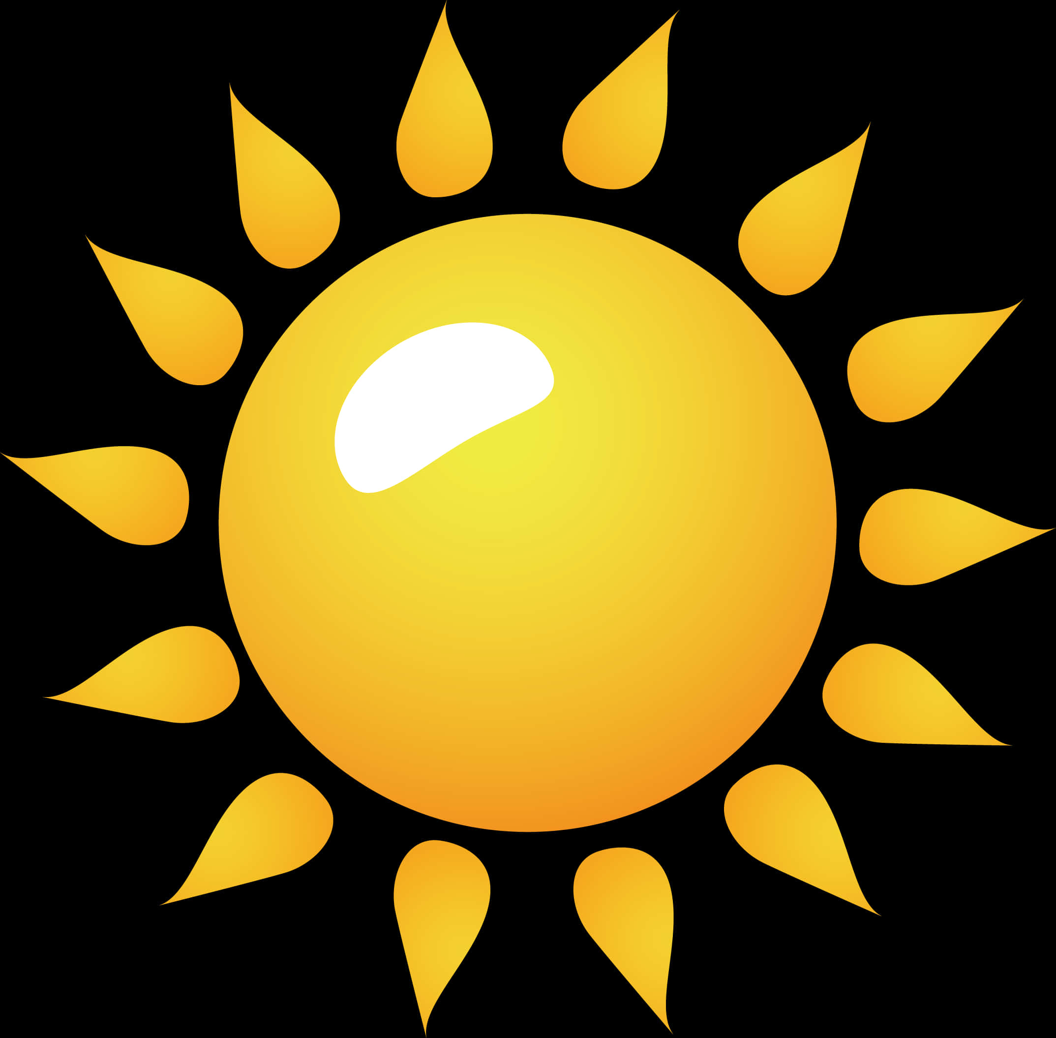風格化太陽插畫 壁紙