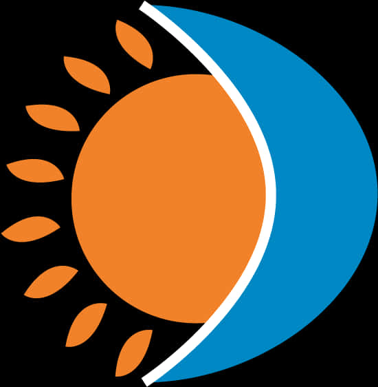 風格化太陽與月亮圖案 壁紙