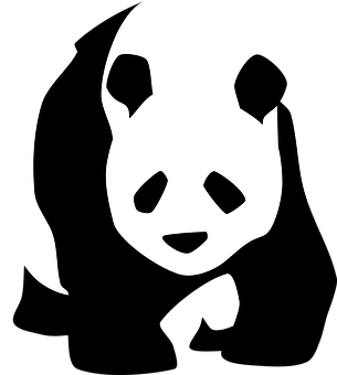 風格化熊貓圖形 壁紙