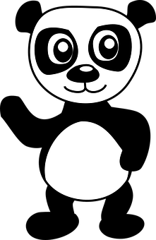 風格化熊貓臉幻覺圖 壁紙