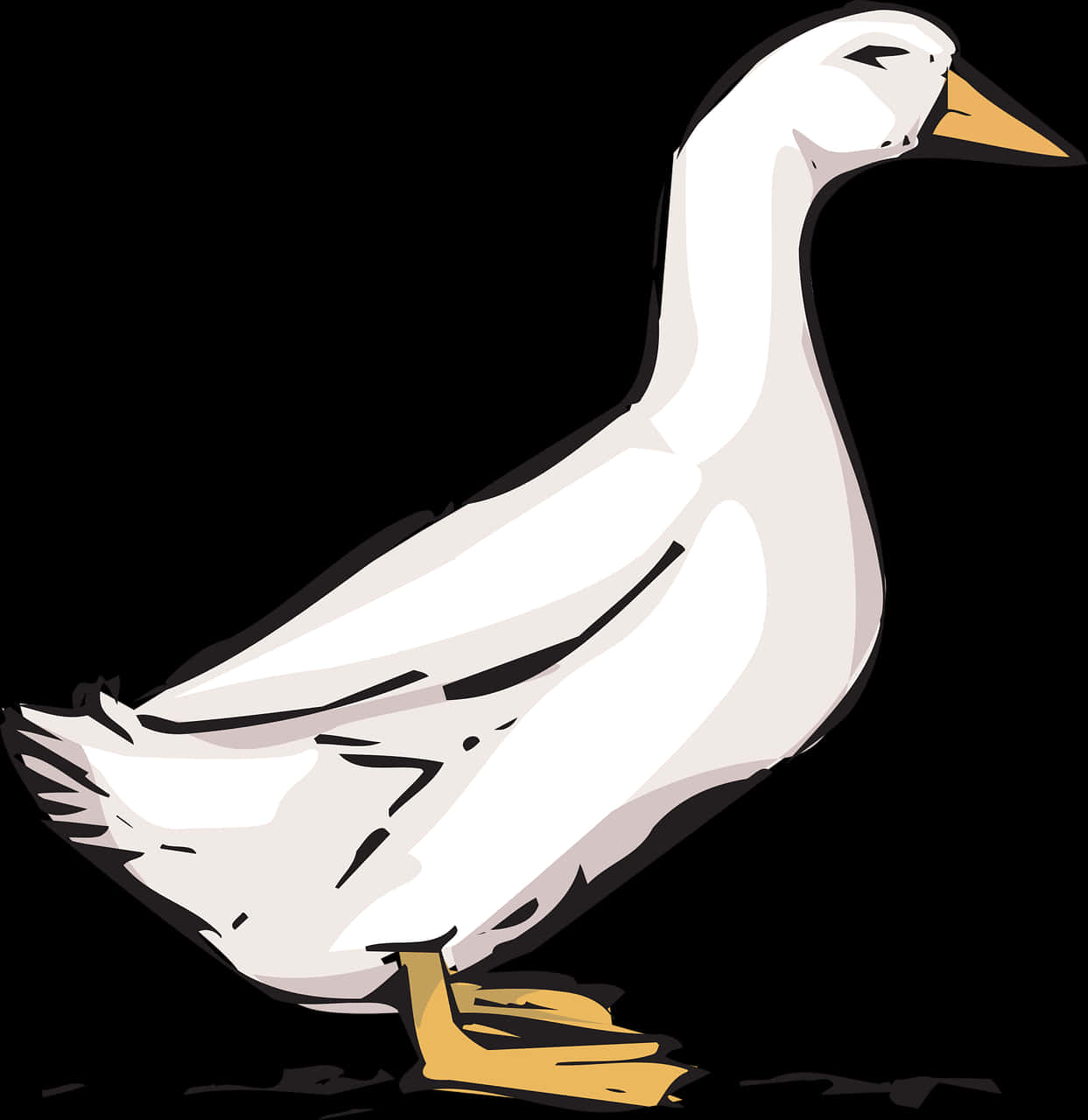 風格化白鴨插圖 壁紙