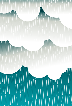 風格化雨雲插畫