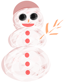風格化雪人插畫