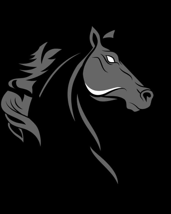 風格化馬匹側面圖像 壁紙