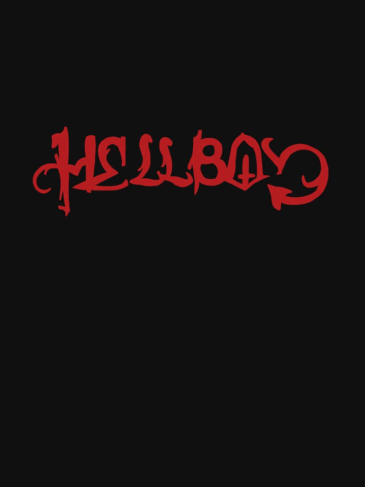 黑色背景上的紅色Hellboy標誌