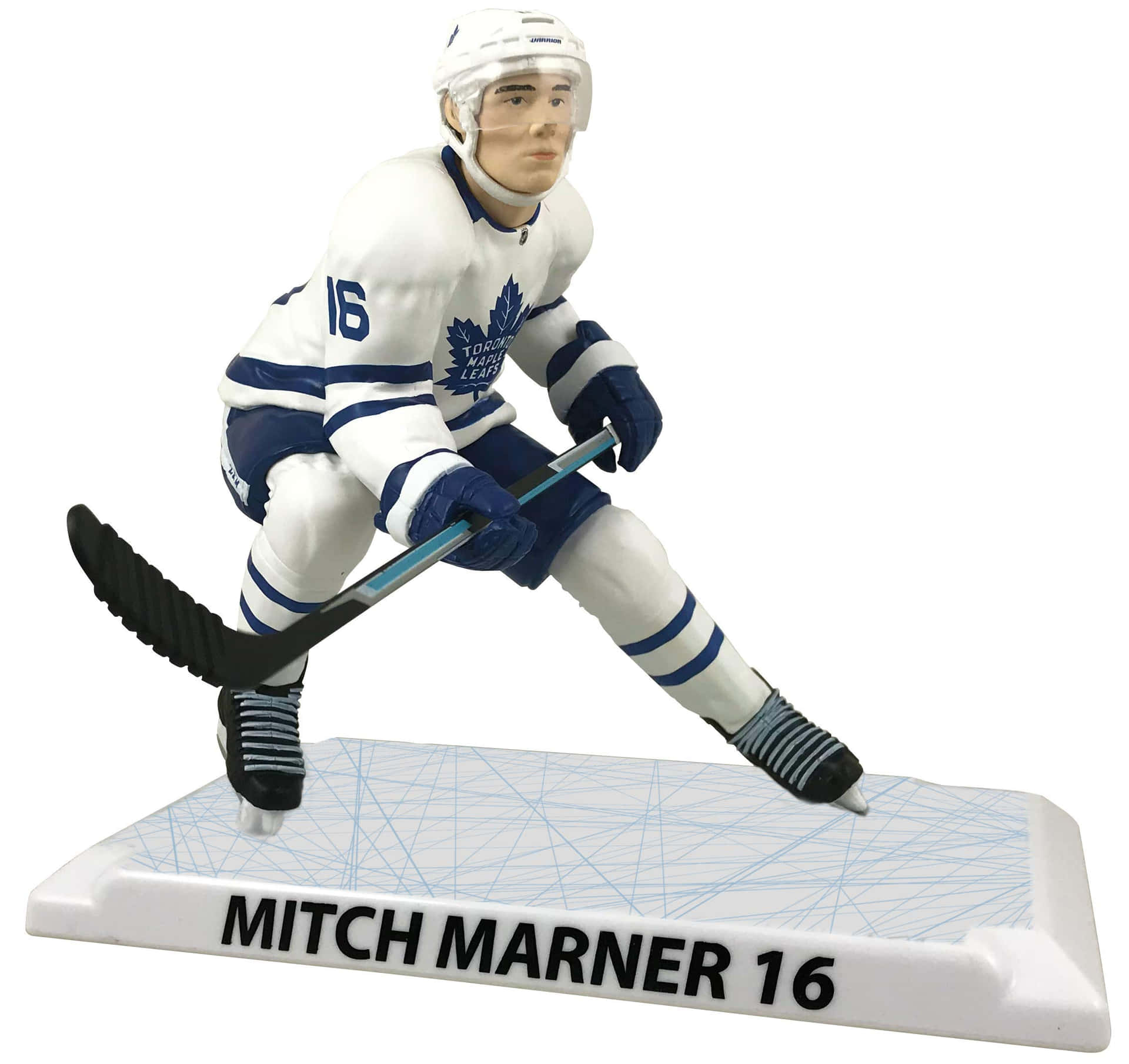 冰球運動員公仔米奇·馬納（Mitch Marner）16號身穿多倫多楓葉隊制服。