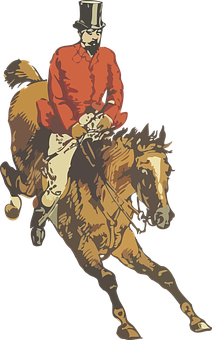 騎狐獵狐插圖 壁紙