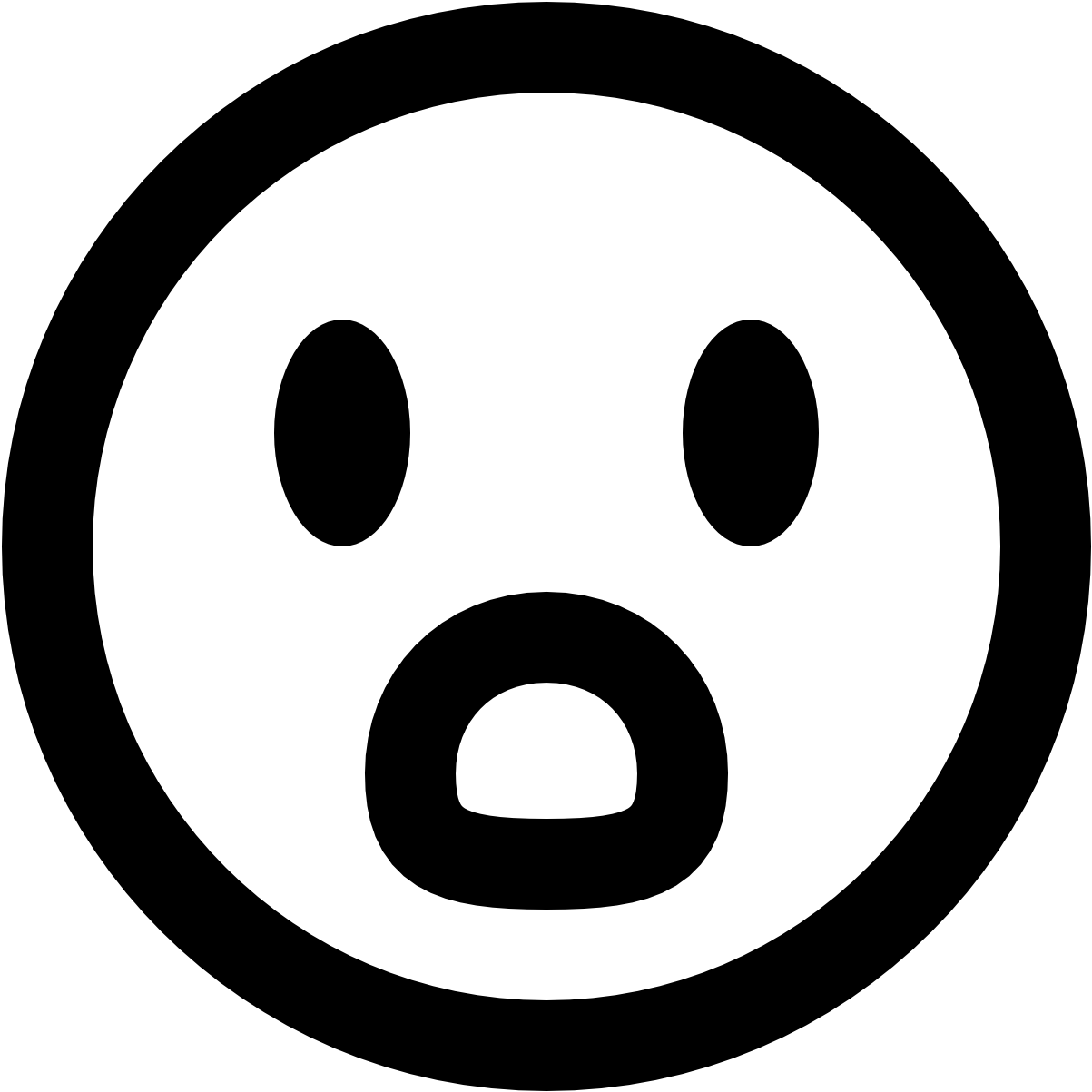 驚訝表情符號 壁紙 — 純黑色背景，沒有可見的元素或紋理。