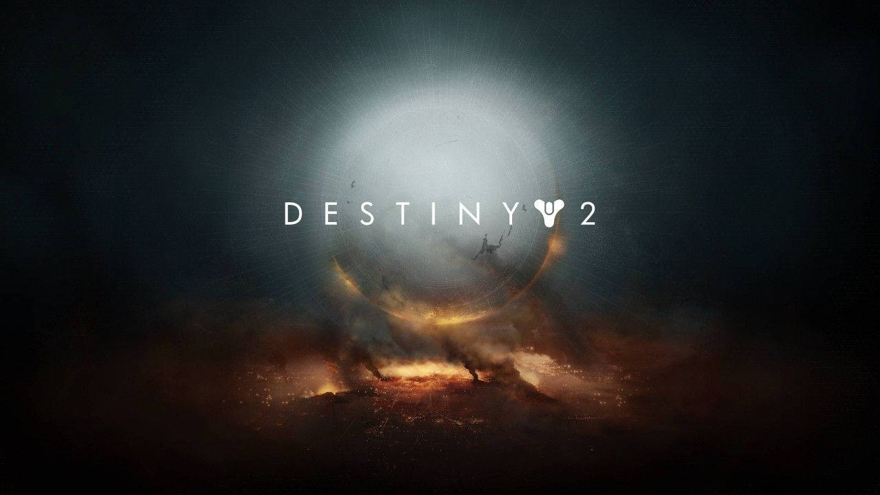 Destiny 2 遊戲標誌位於發光的外星行星上方，帶有熾熱的雲層。