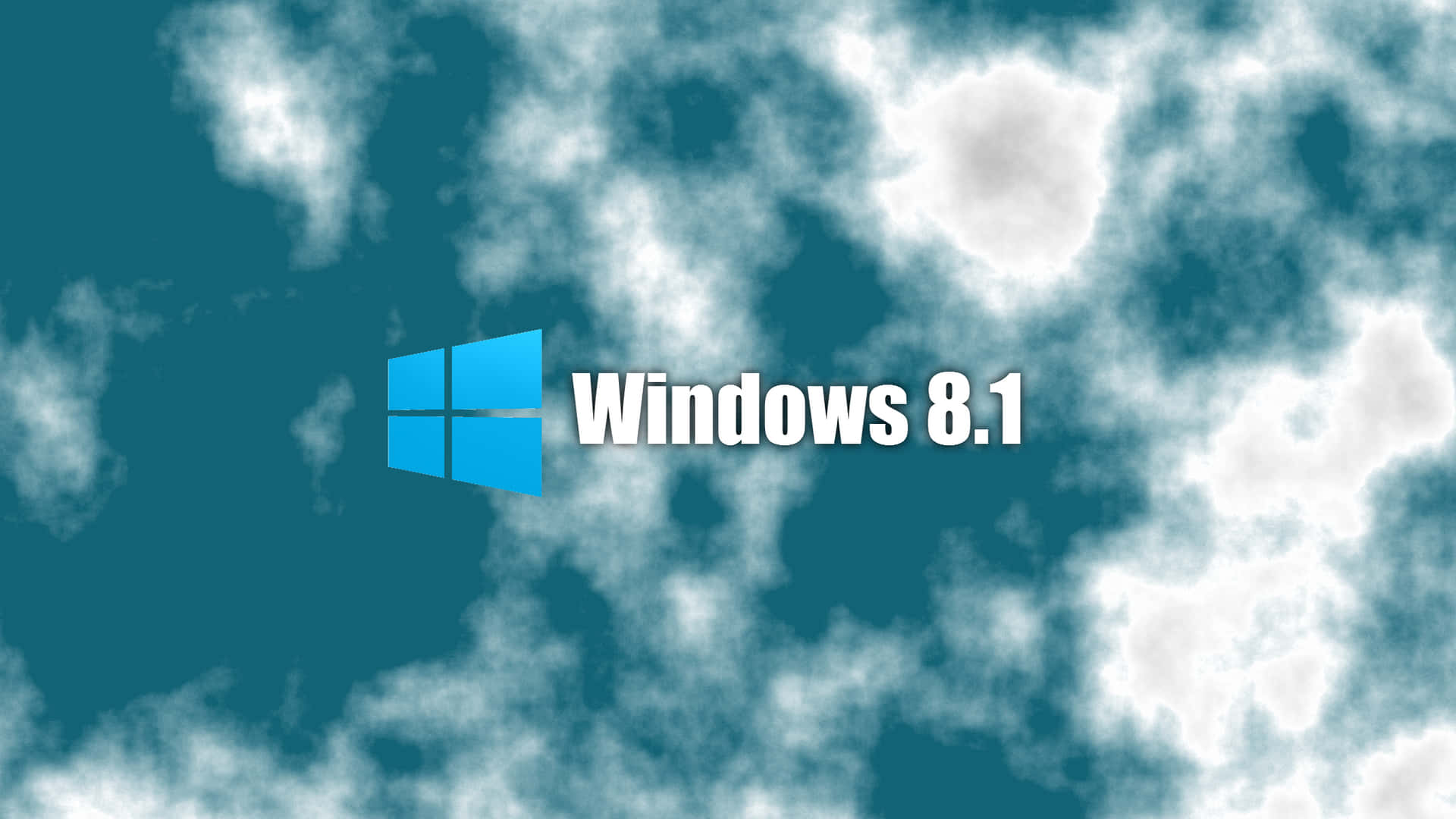 Windows 8.1 標誌在雲天背景上