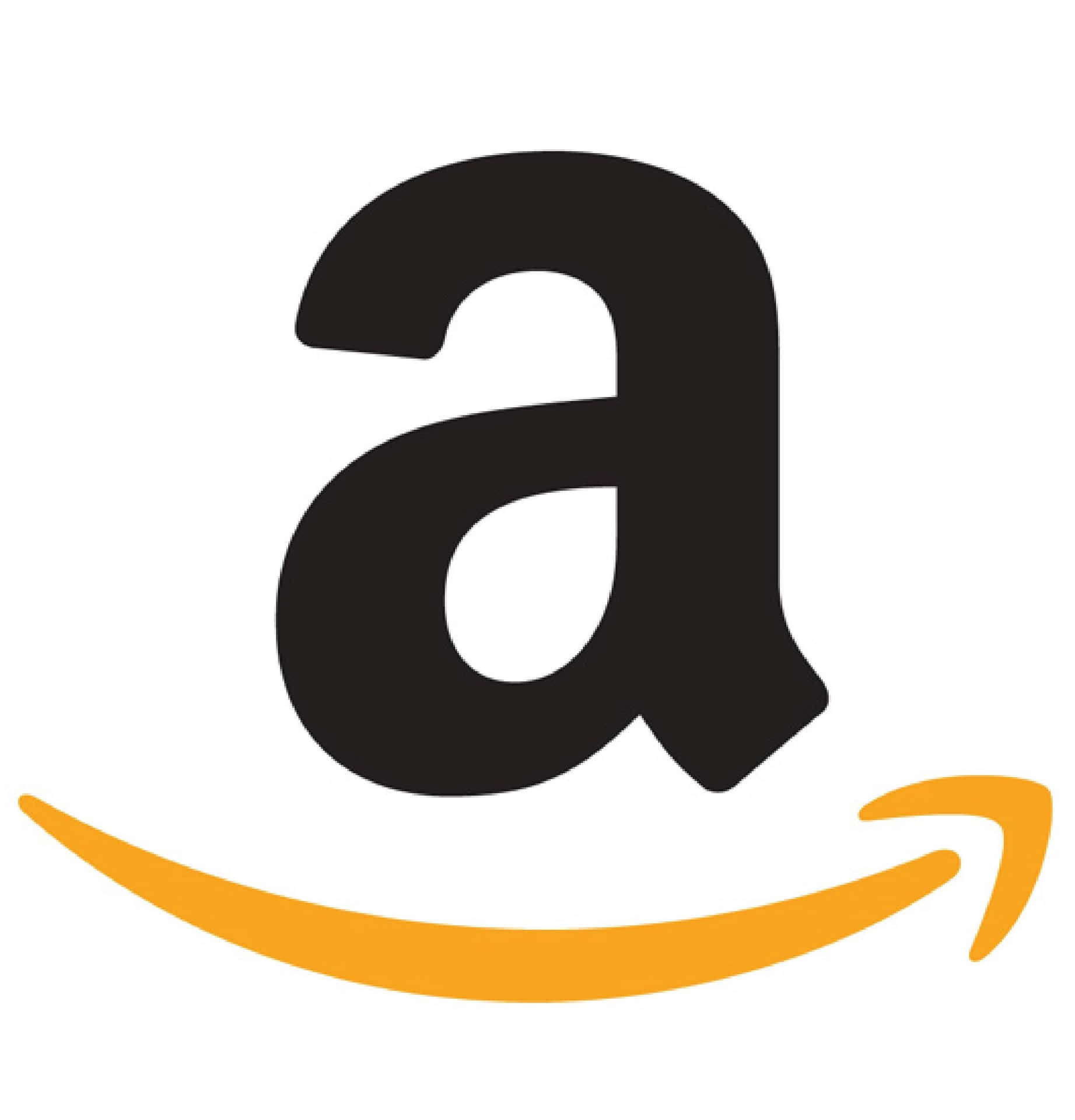 帶有黑色字母a和橙色箭頭微笑的Amazon標誌。