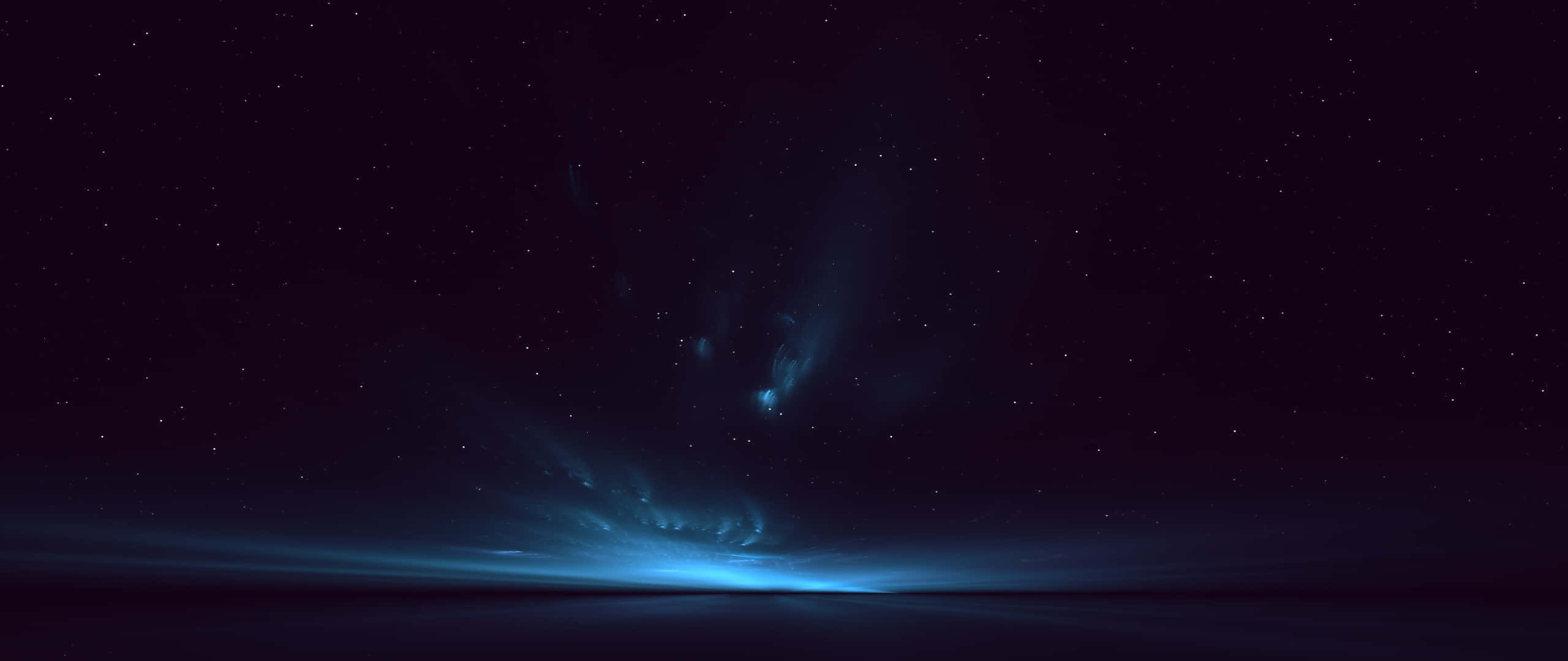 體驗令人屏息的科羅拉多大峽谷美景 壁紙 — 宇宙星雲在黑暗地平線之上的星空夜空中發出電光藍光。