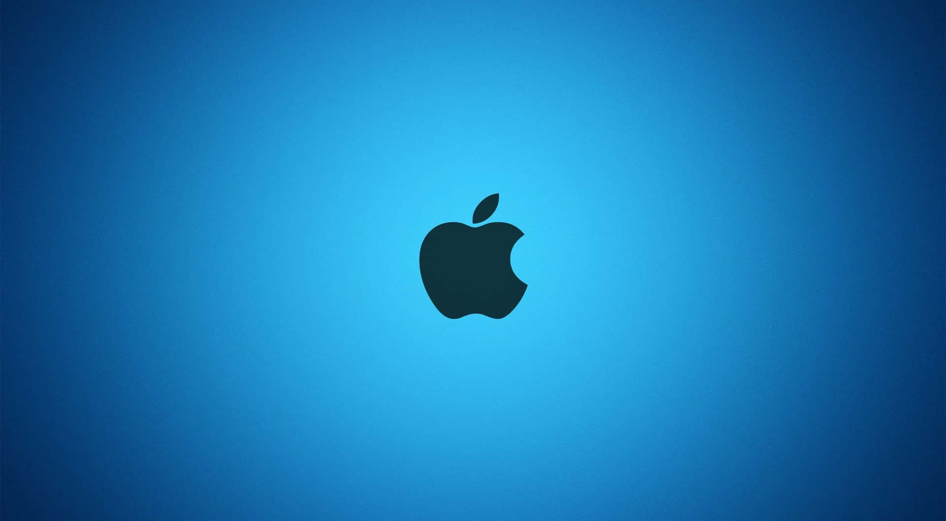 黑色Apple標誌在藍色漸變背景上