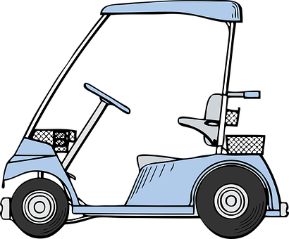 高爾夫球車向量插圖