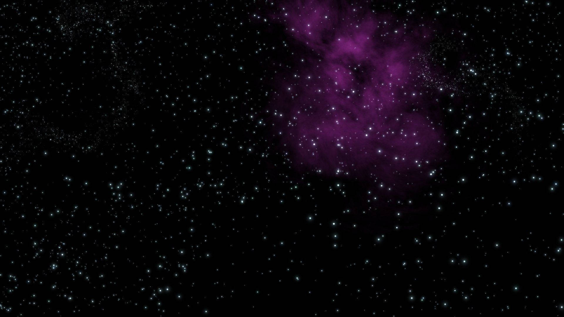 深空中被星星包圍的紫色星雲