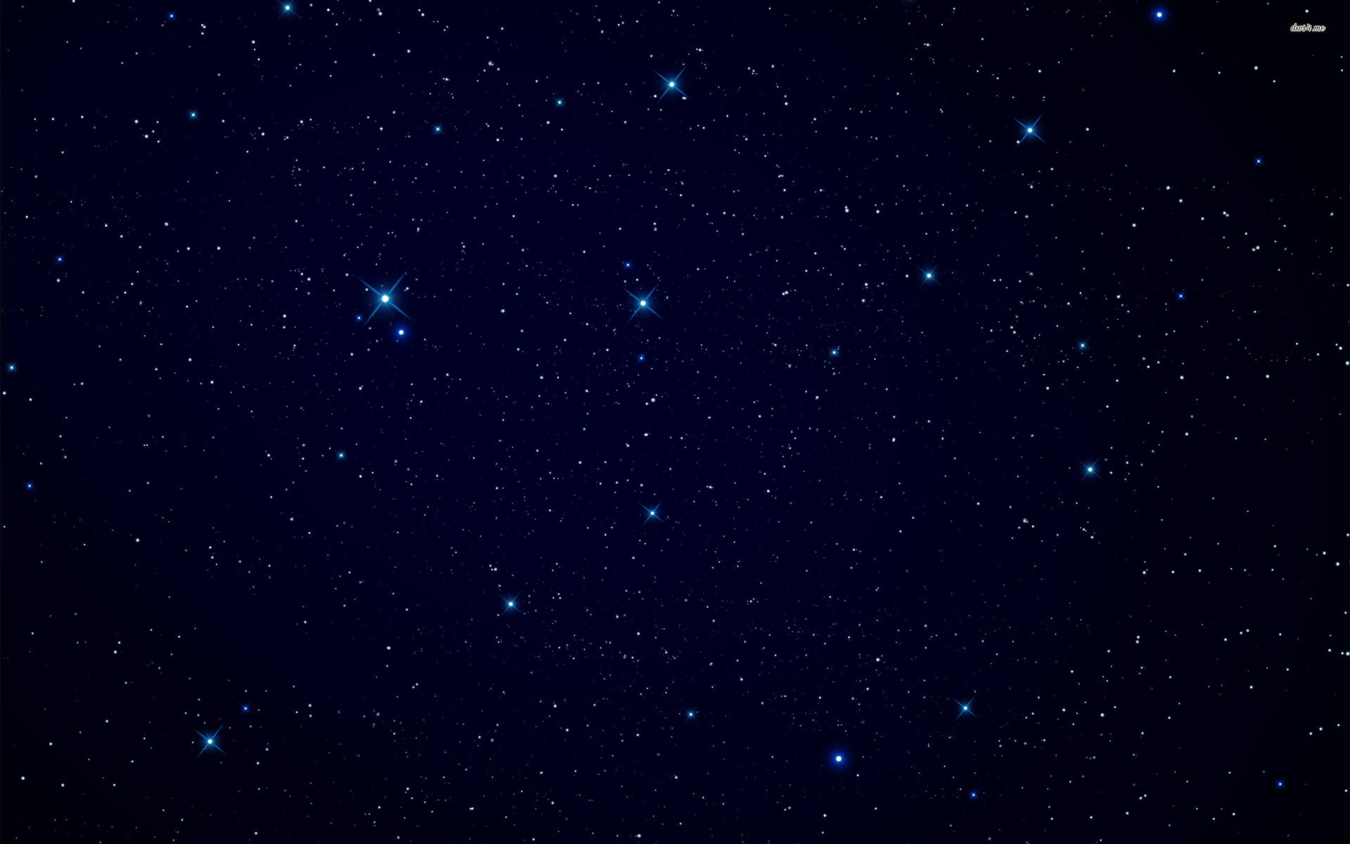 繁星點點的夜空，在深藍色背景上閃爍著星星。