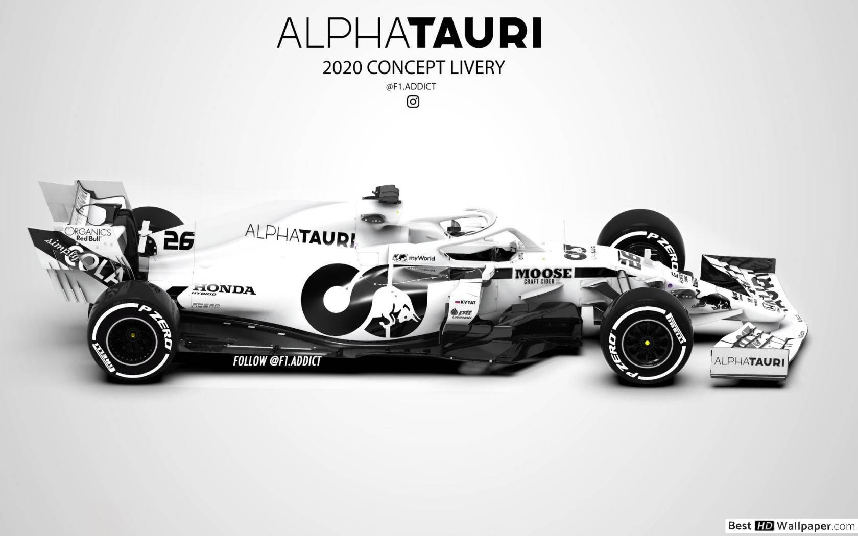AlphaTauri 2020年一級方程式概念車在工作室中的塗裝設計