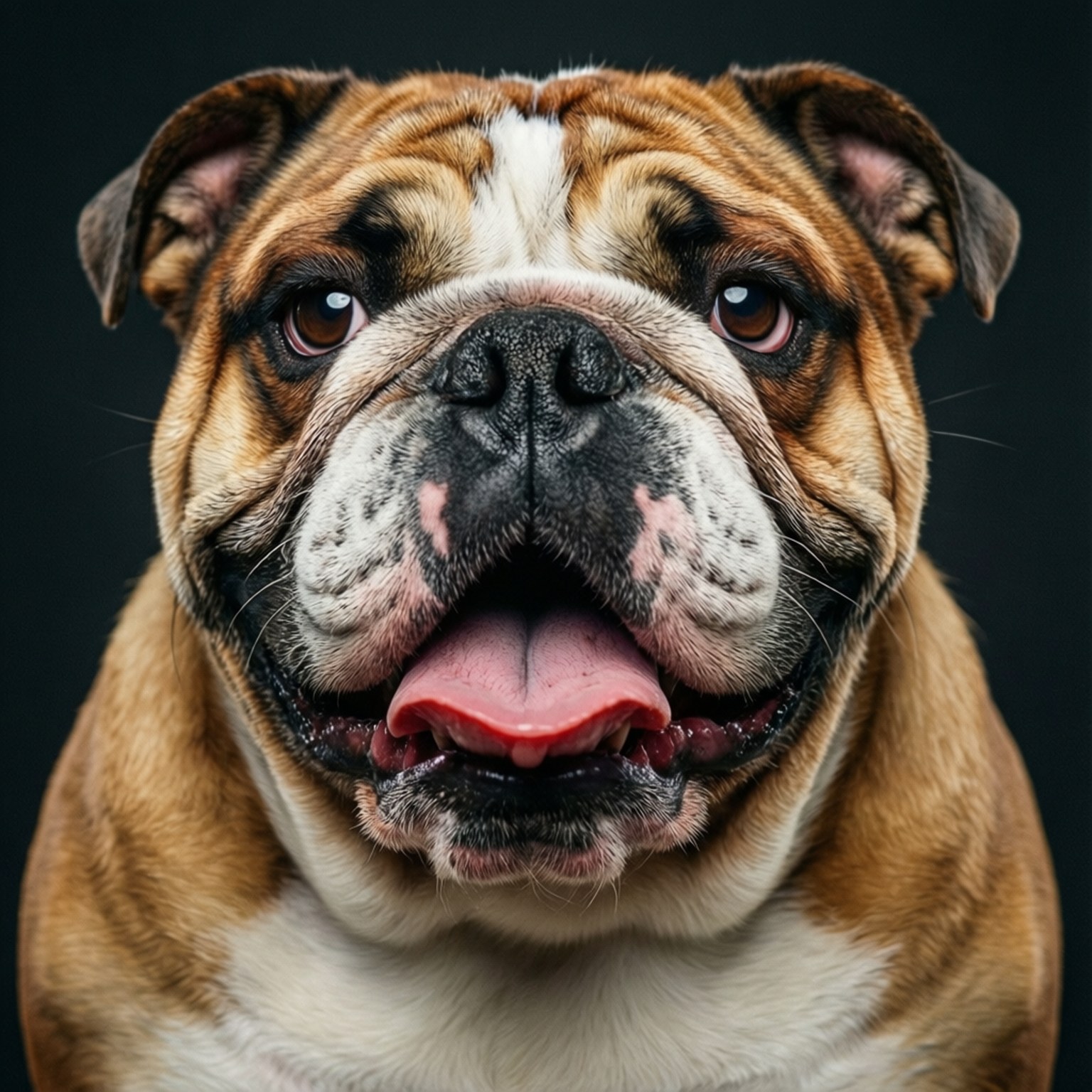 鬥牛犬傻笑表情 壁紙
