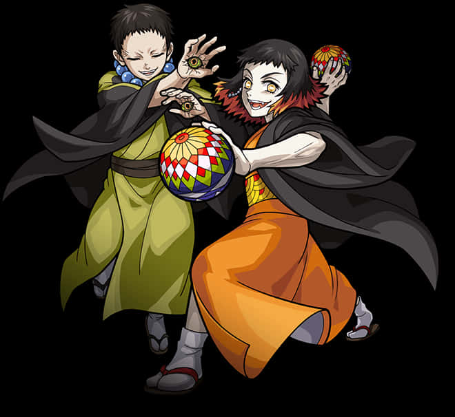 《鬼滅之刃》雙胞胎操控天之卷 壁紙