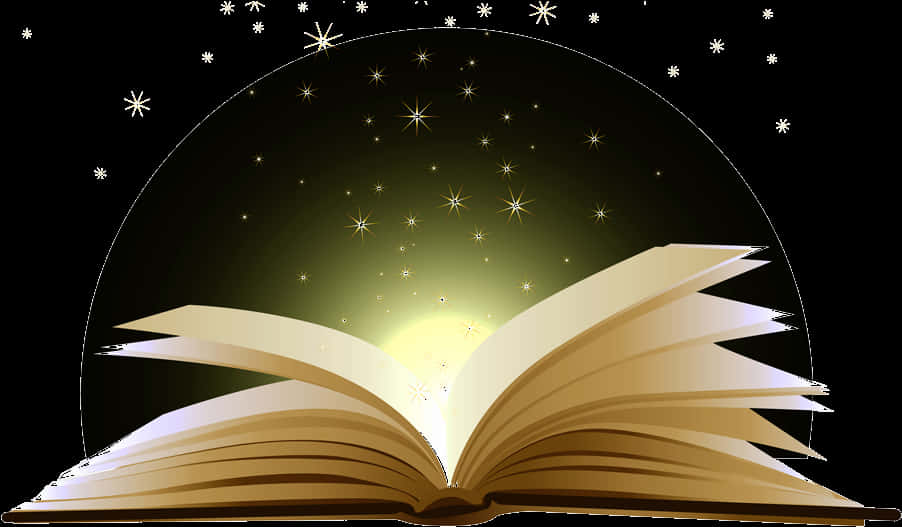 魔法_ 打開的_ 書 壁紙