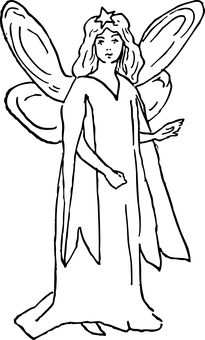 魔法森林精靈剪影