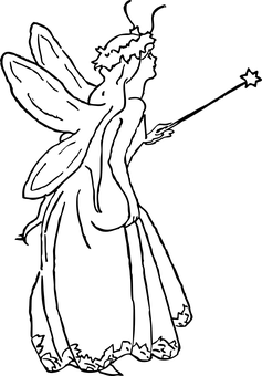魔法森林精靈剪影